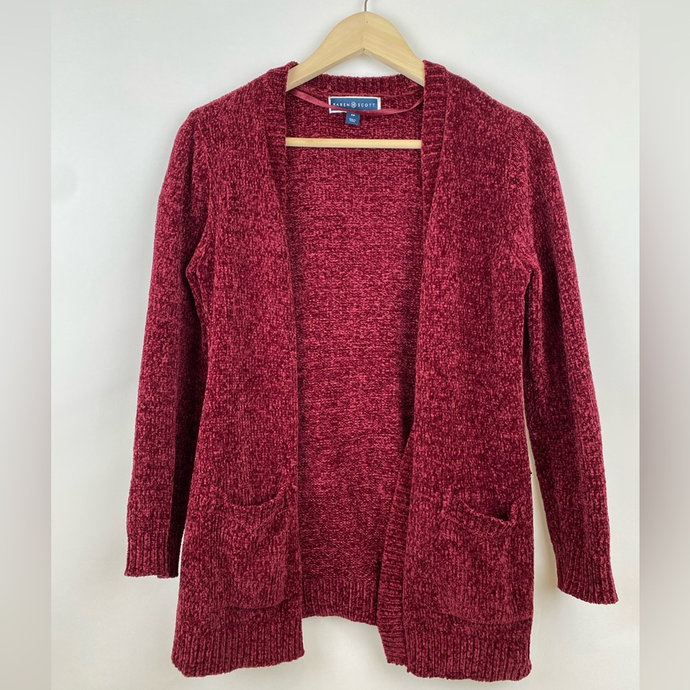 Karen Scott Chenille Cardigan - Petite Small